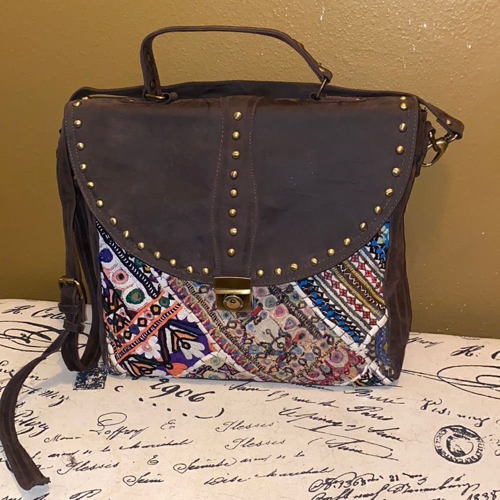 Vintage Large Bohemian Bag with adjustable straps